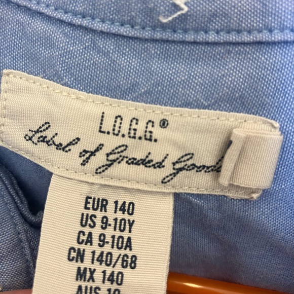 H&M Boys Blue Shirt Long Sleeve Button Down. Size 9-10Y - Picture 3 of 4